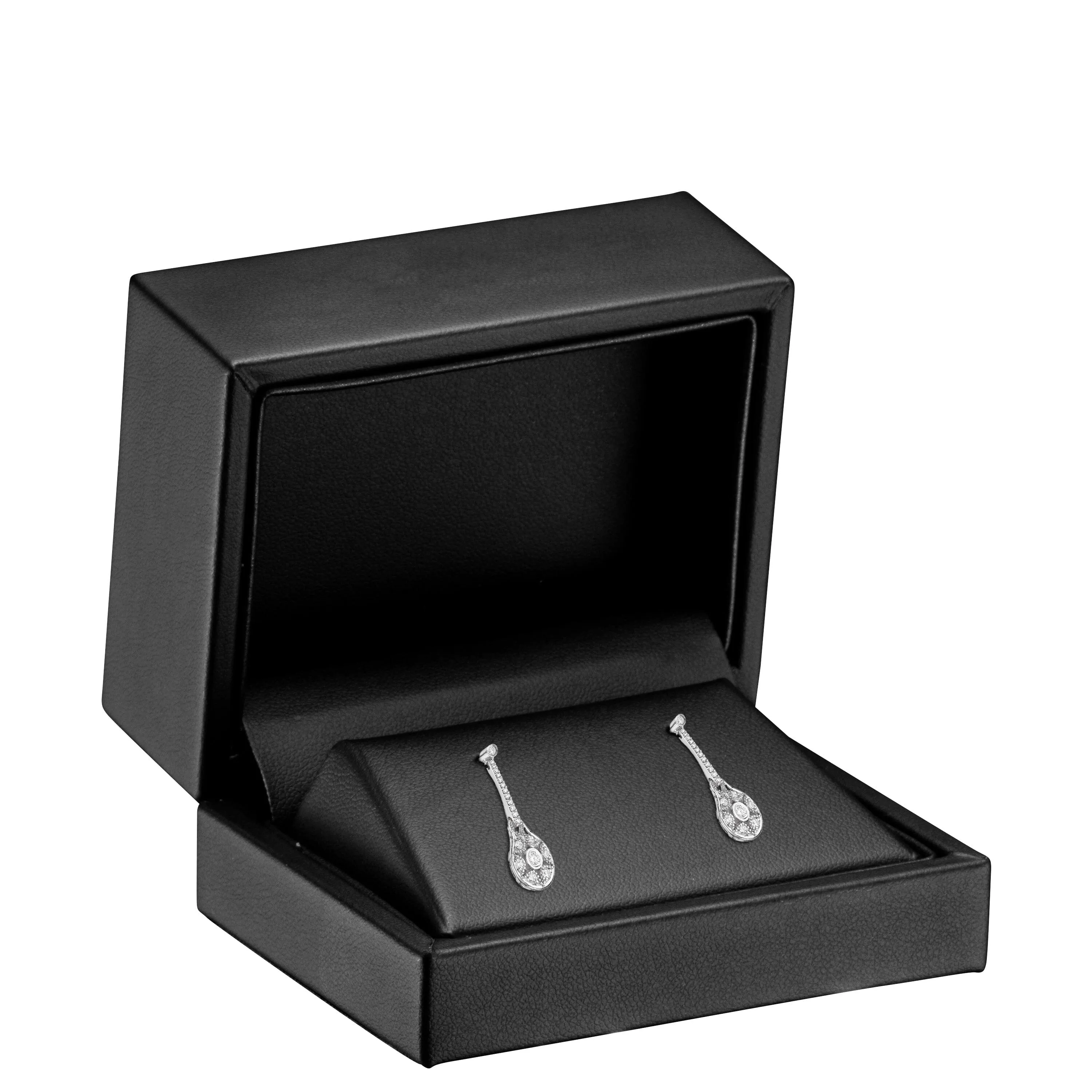 Luxury Leather Small Earring Box, Opulent Collection