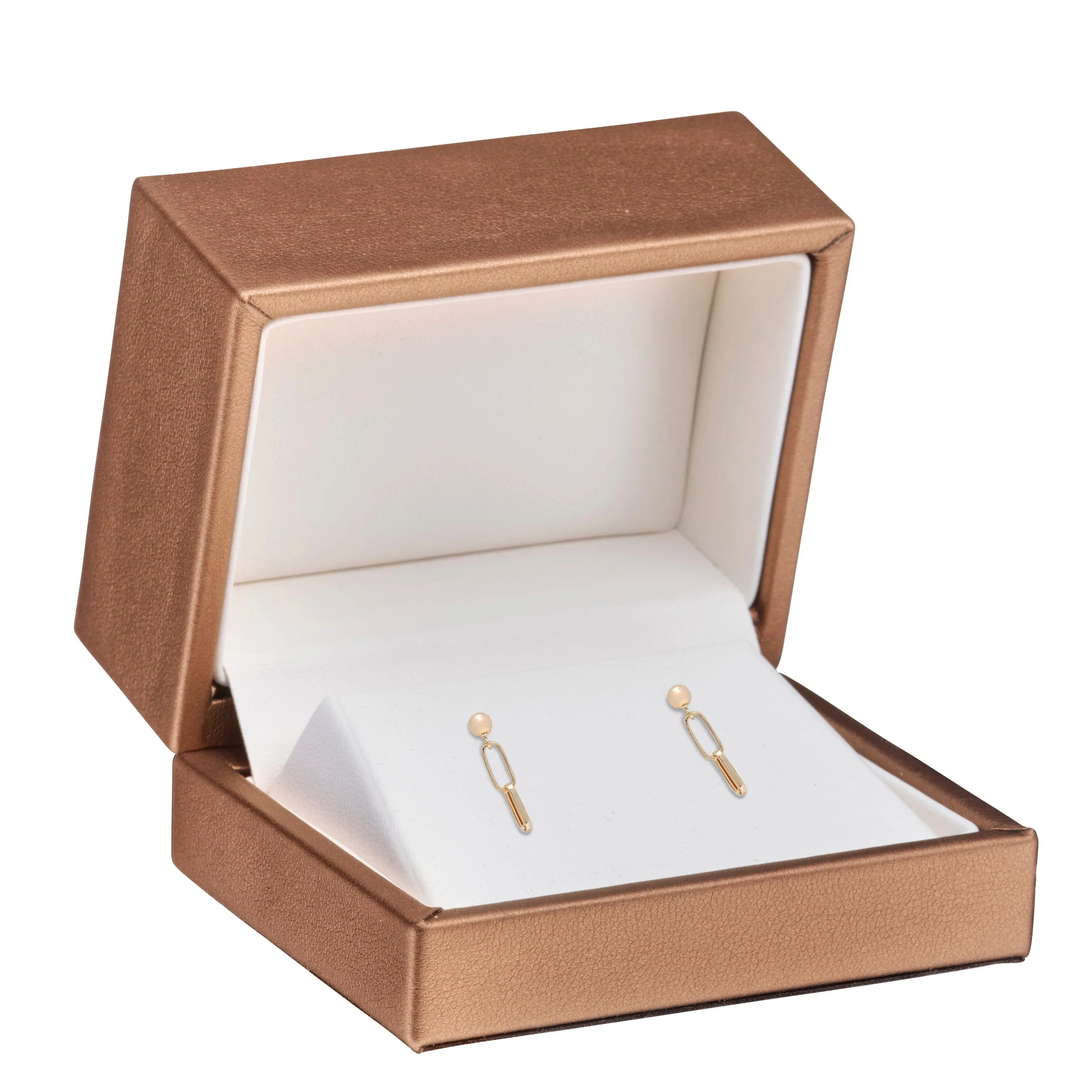 Luxury Leather Small Earring Box, Opulent Collection