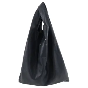 Maison Martin Margiela Black Leather Shopping Bag Tote