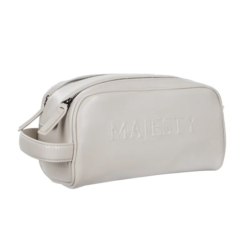 MAJESTY 2-Zipper Pouch (Beige)