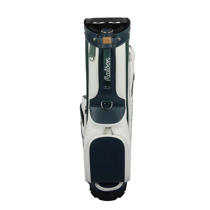 MALBON GOLF Evergreen Stand Bag (White/Navy/Green)