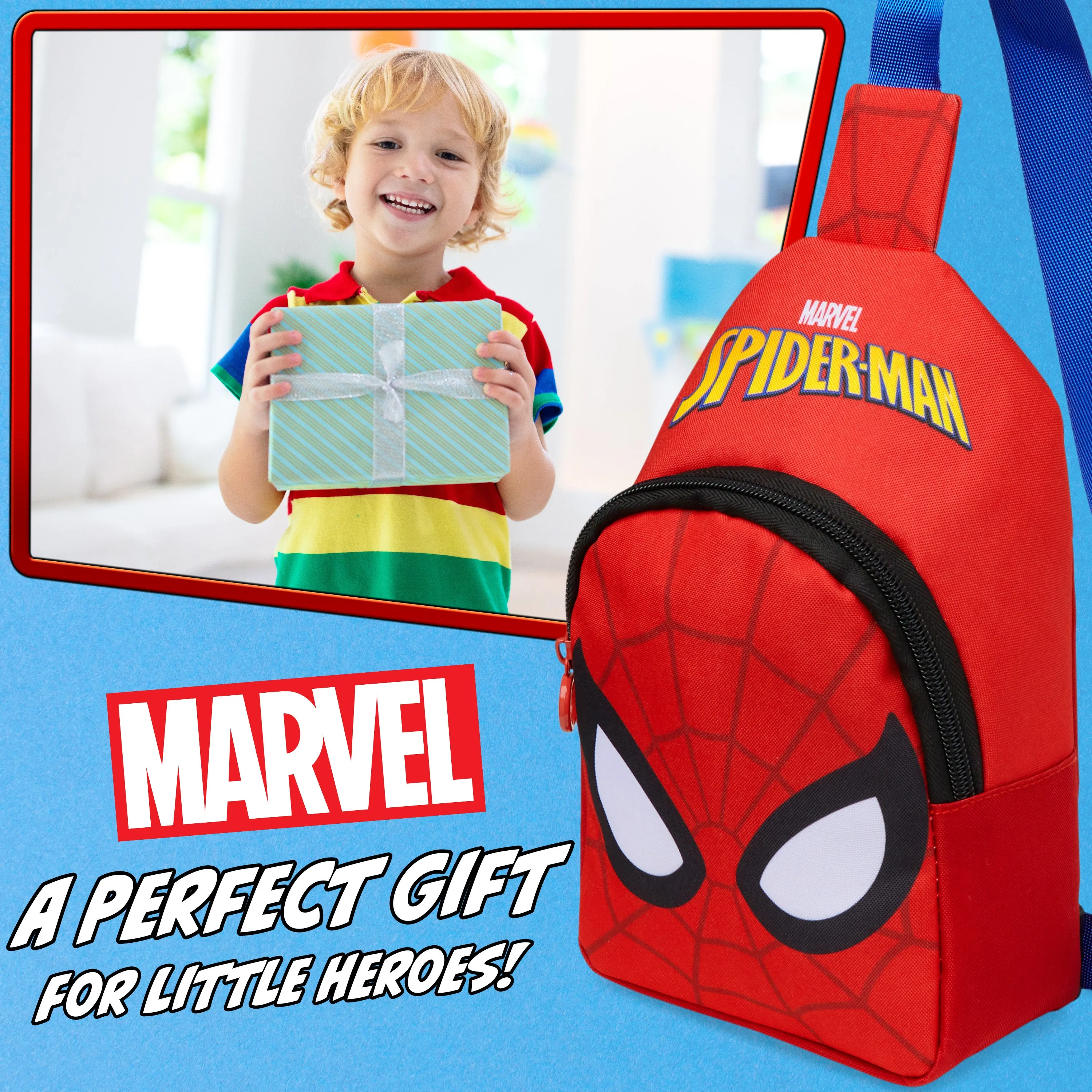 Marvel Spiderman Boys Crossbody Bag with Adjustable Strap