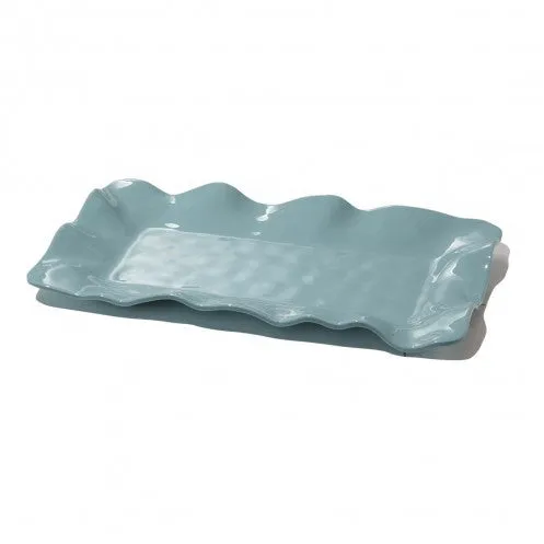 MELAMINE HAVANA RECT LONG PLATTER AQUA