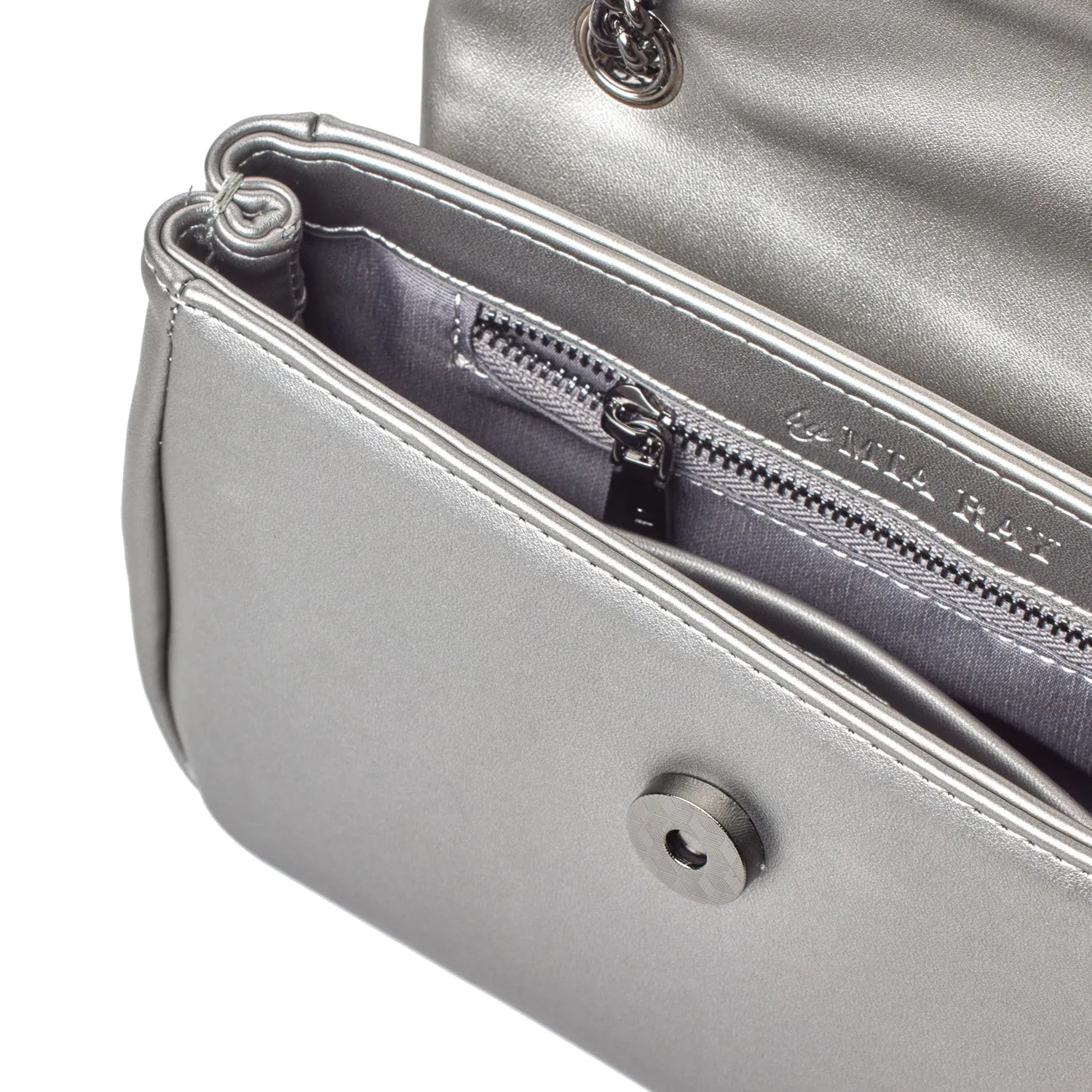 MINI STANDARD FLAP BAG - PLATINUM