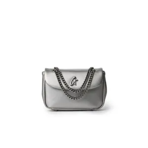 MINI STANDARD FLAP BAG - PLATINUM