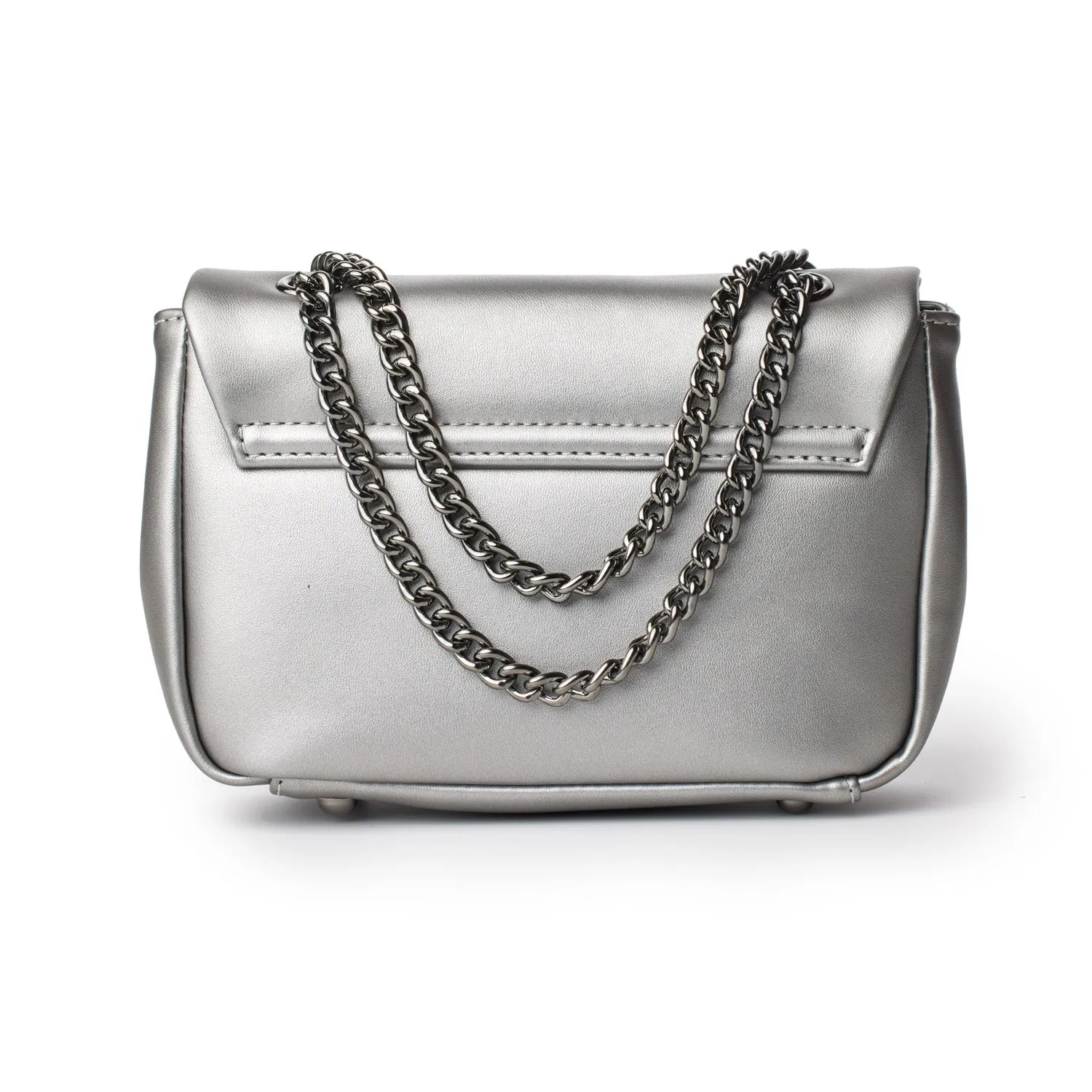 MINI STANDARD FLAP BAG - PLATINUM