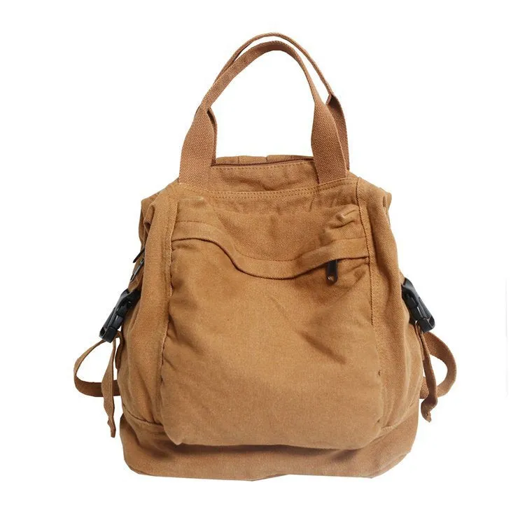 Minimalist Canvas Backpack Vintage School Backpack