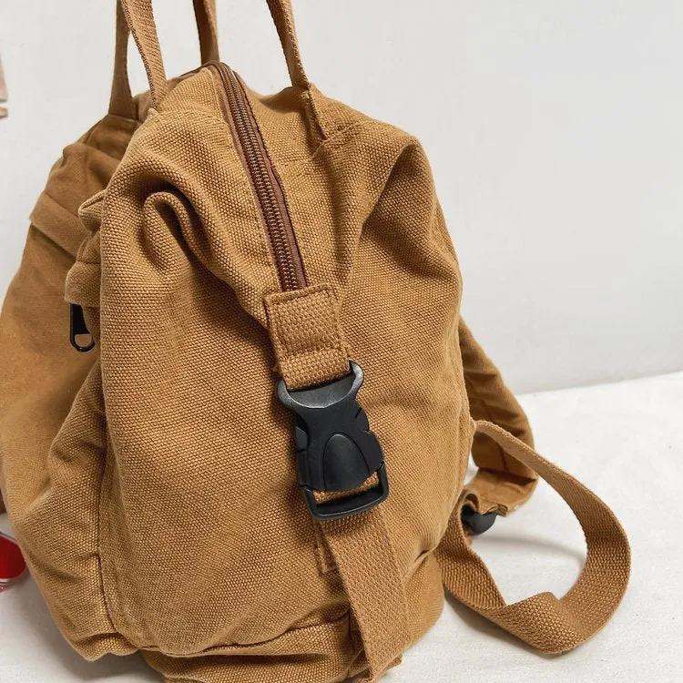 Minimalist Canvas Backpack Vintage School Backpack