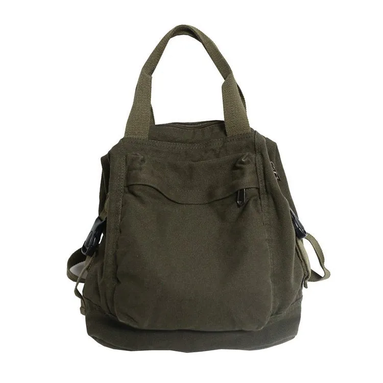 Minimalist Canvas Backpack Vintage School Backpack