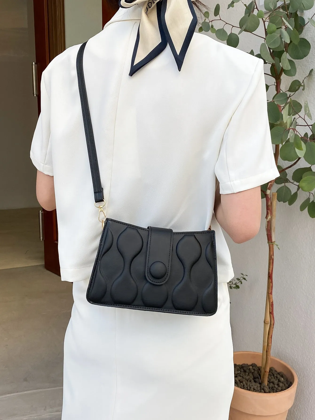 Minimalist Textured Crossbody Bag