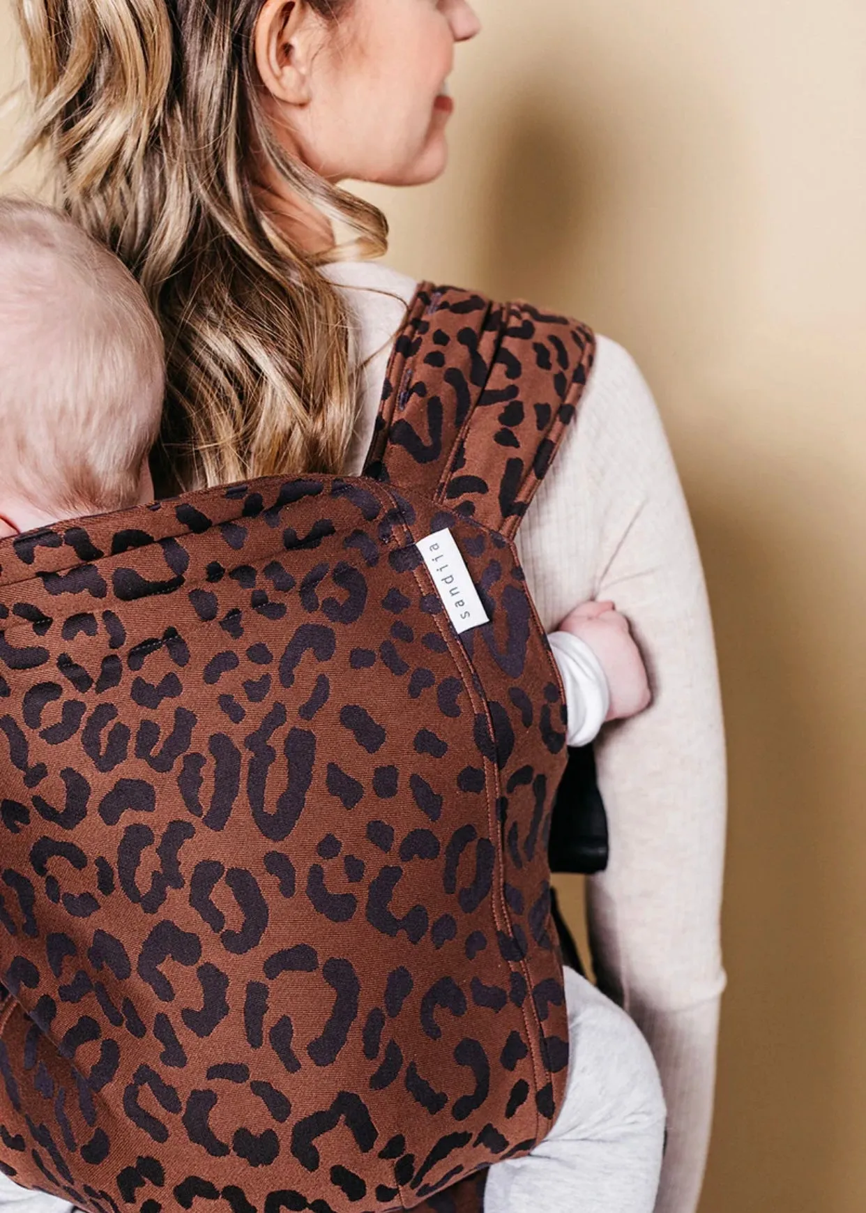 Mocha Leopard Organic Cotton Baby Carrier