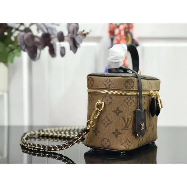 Monogram Canvas Flap Cosmetic Top Handle Bag M42264 Yellow 2019 Collection