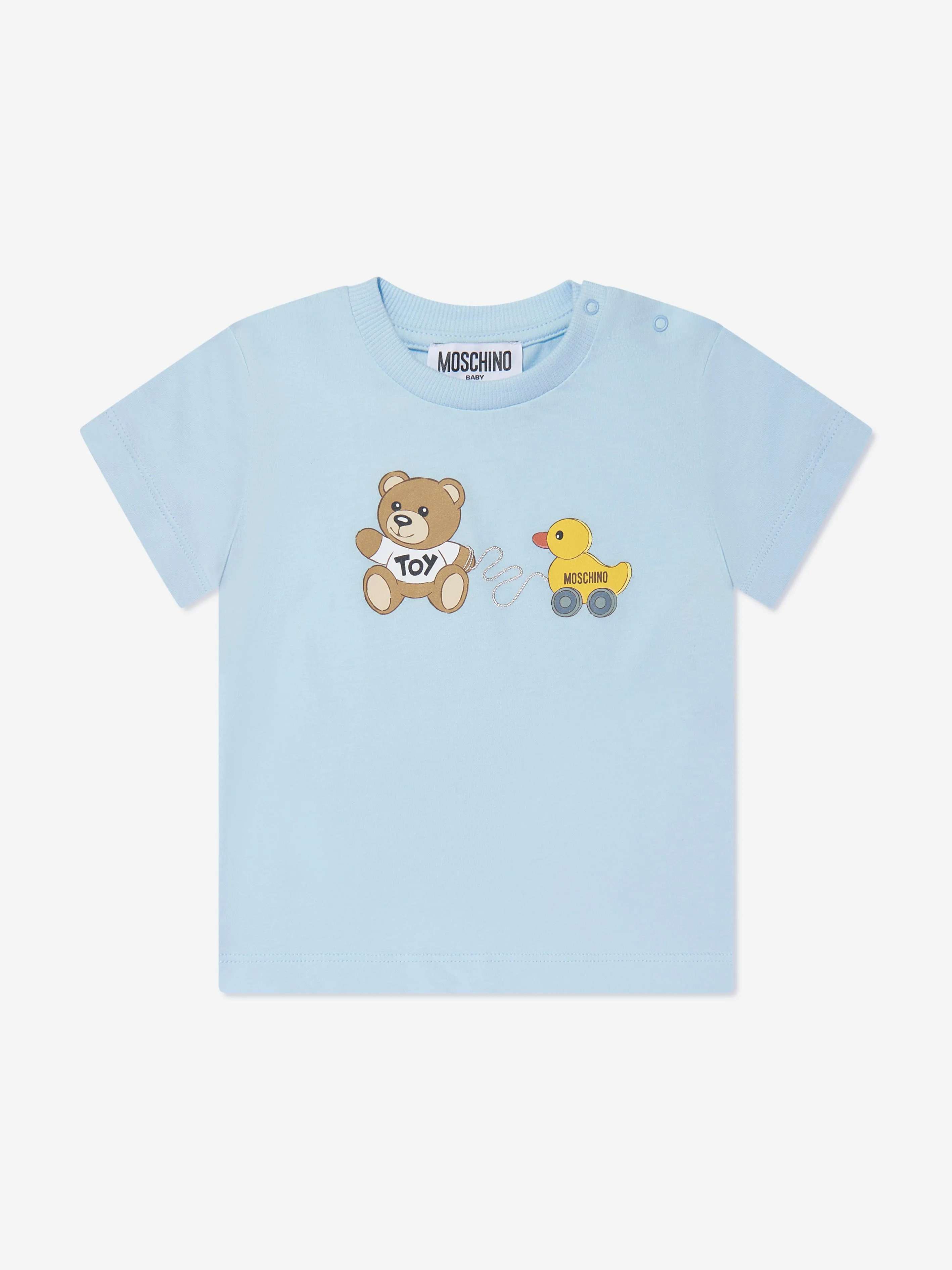 Moschino Baby Teddy Toy T-Shirt in Blue