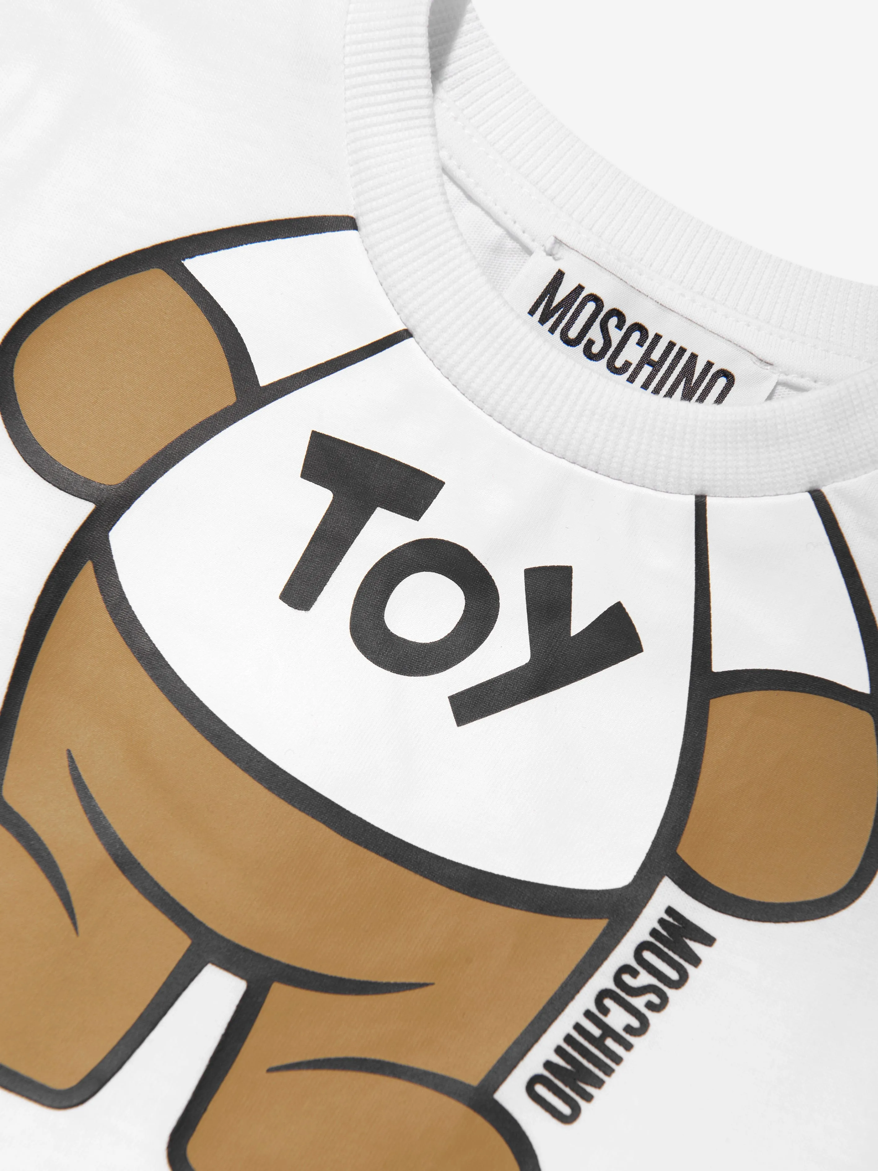 Moschino Baby Teddy Toy T-Shirt in White