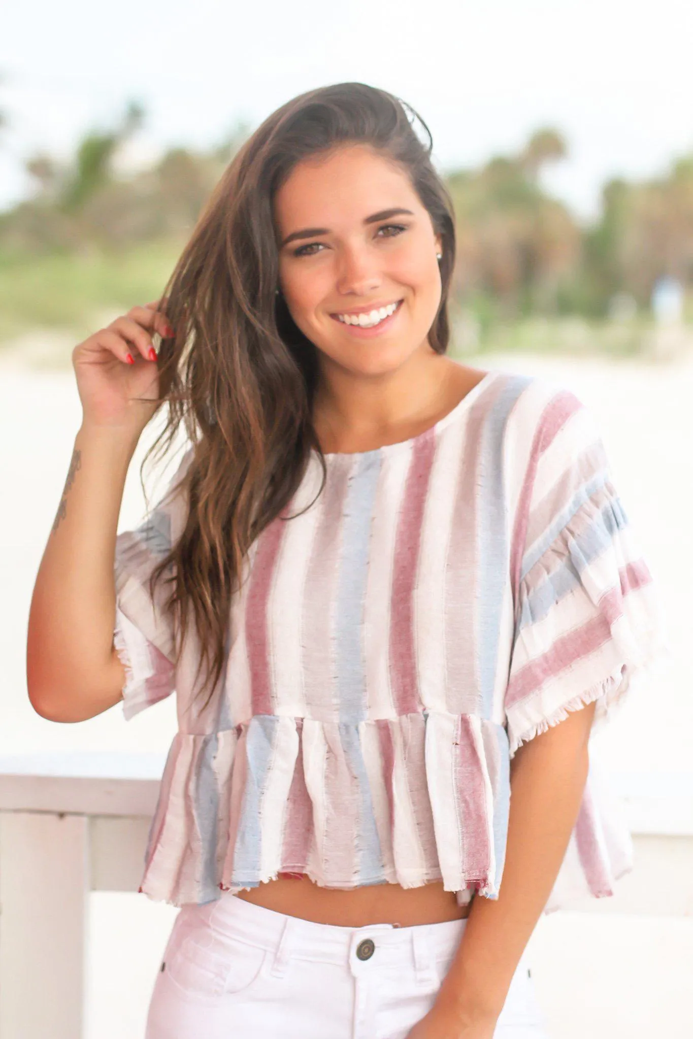 Multi Colored Striped Top