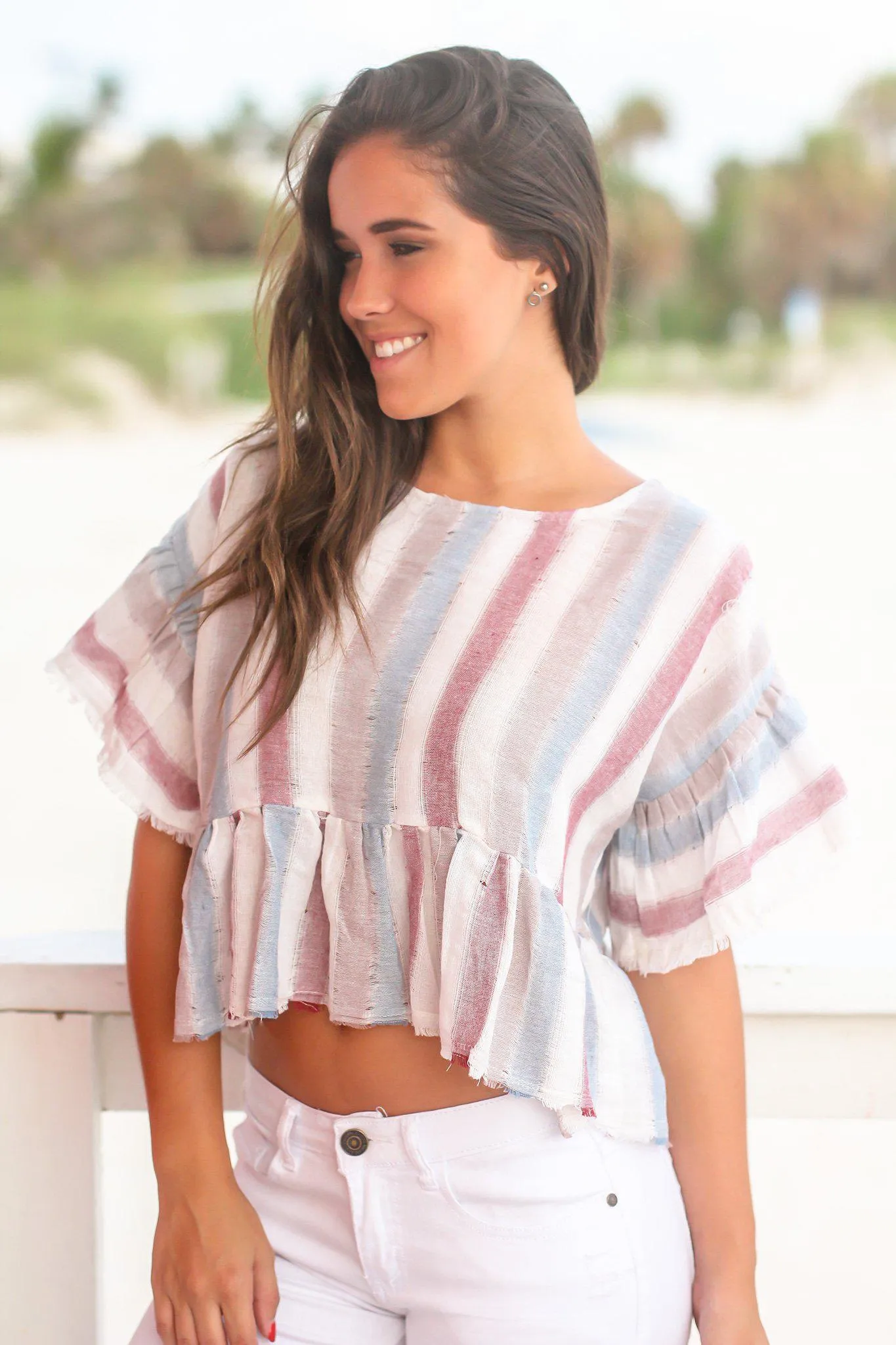 Multi Colored Striped Top