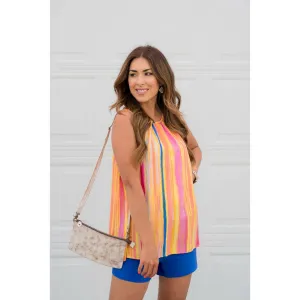 Multi Colored Vertical Striped Tank Top