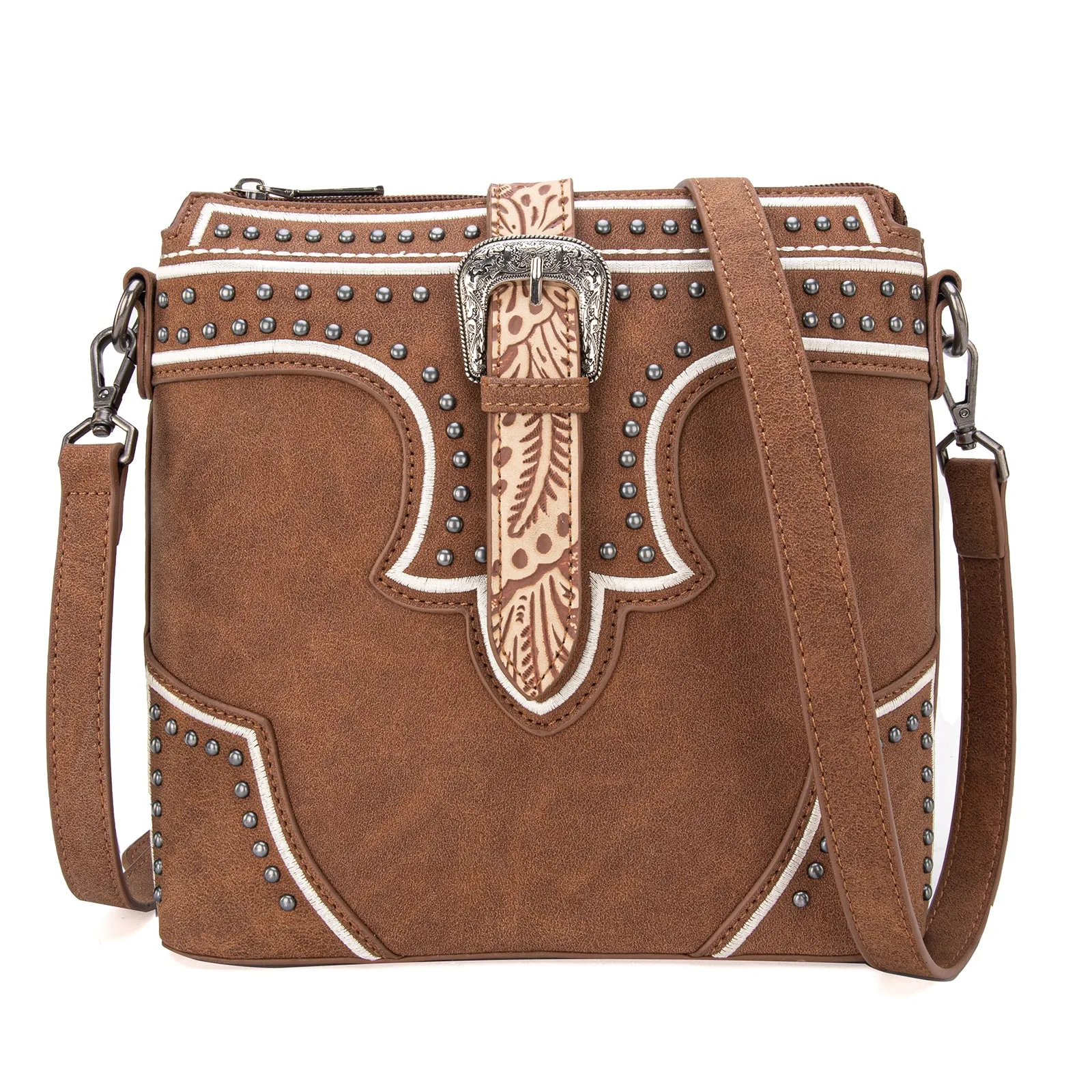 MW1282-8360  Montana West Buckle Collection Crossbody Bag