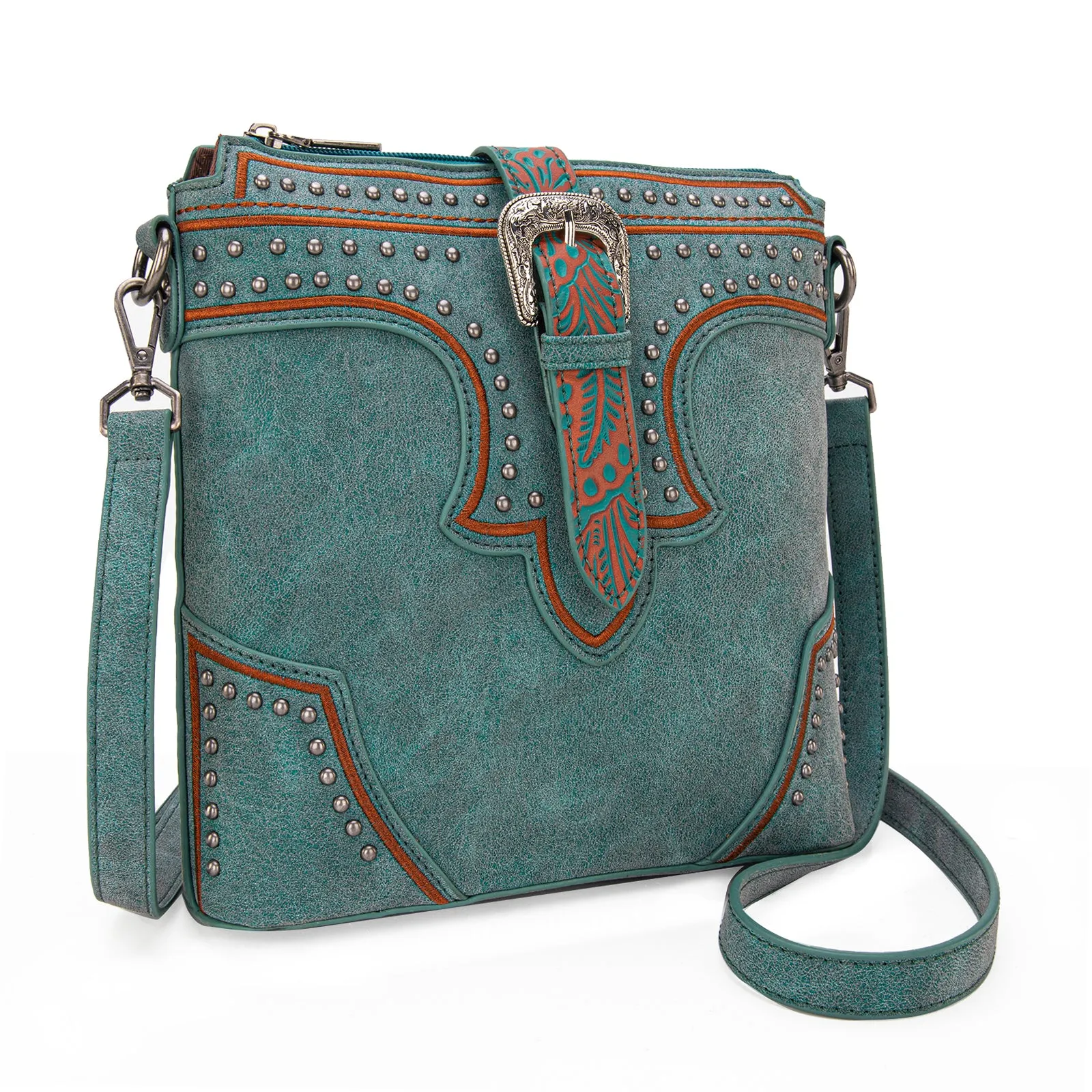 MW1282-8360  Montana West Buckle Collection Crossbody Bag