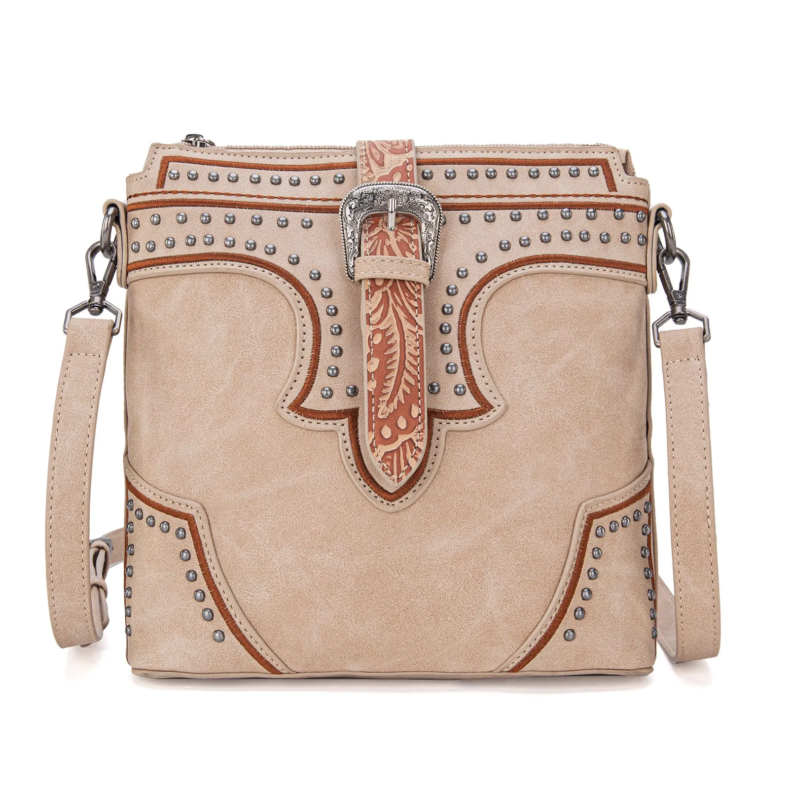 MW1282-8360  Montana West Buckle Collection Crossbody Bag