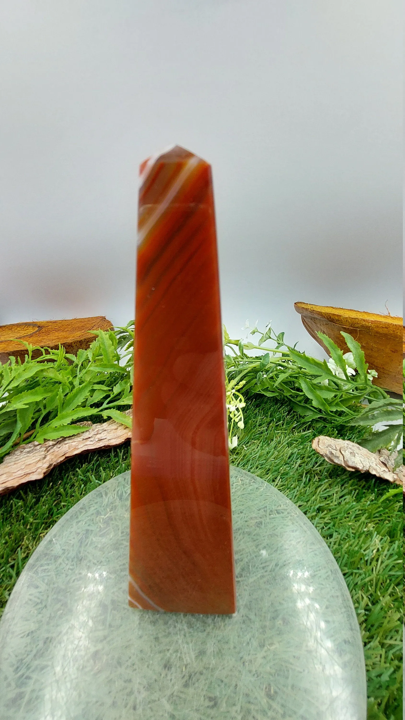 Natural Agate Point Tower / Obelisk / Point Wand Healing Crystal