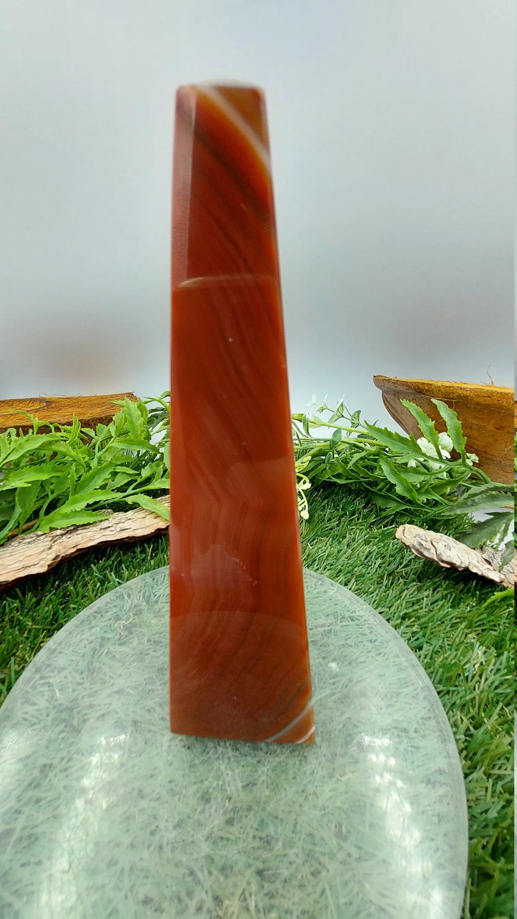 Natural Agate Point Tower / Obelisk / Point Wand Healing Crystal