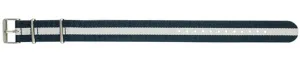 Navy/White Nylon Watch Strap 20mm 179202