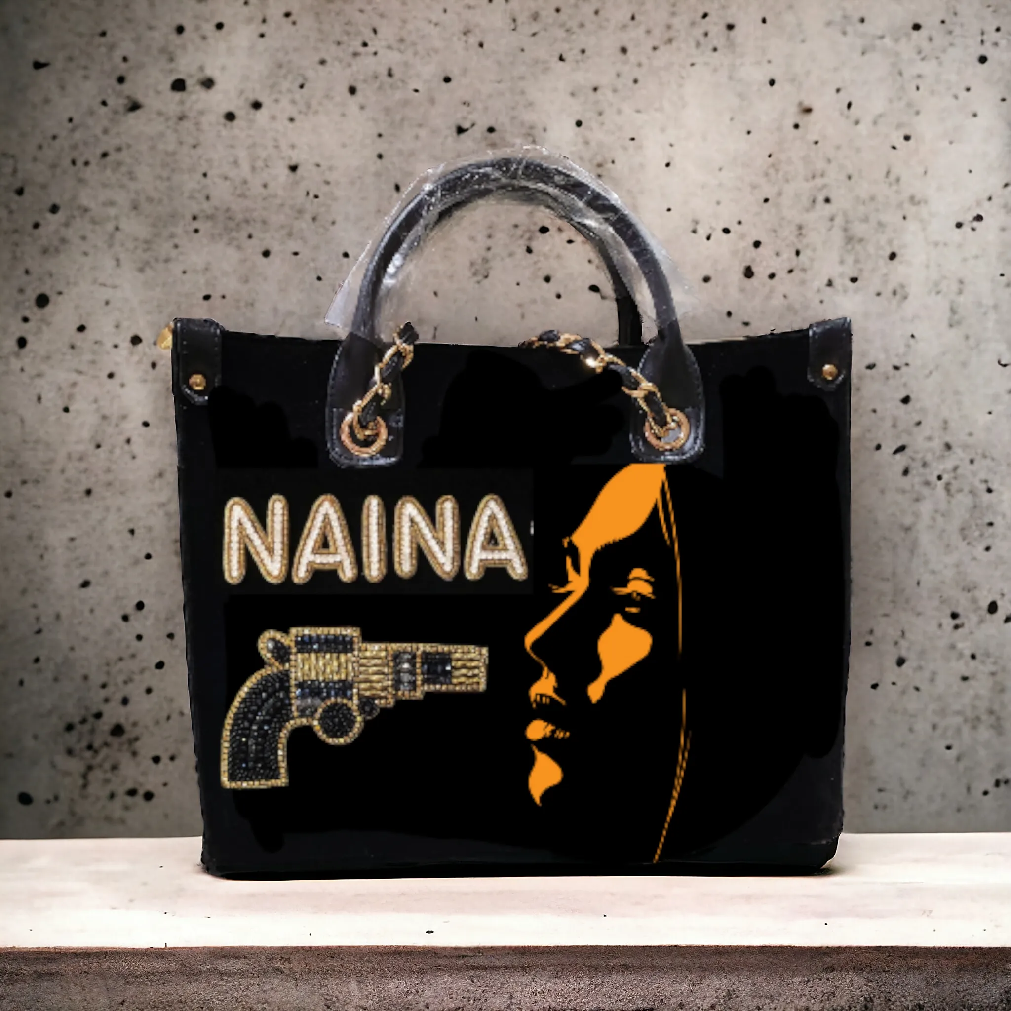 Nivel Customized Name and Print Tote Bag for Women