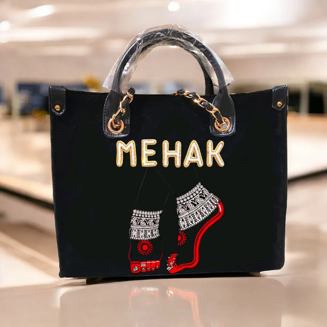 Nivel Customized Name and Print Tote Bag for Women