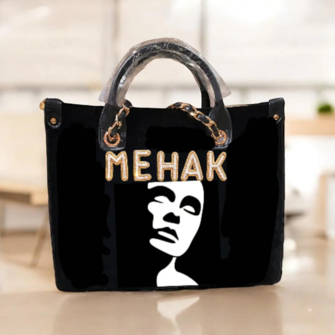 Nivel Customized Name and Print Tote Bag for Women