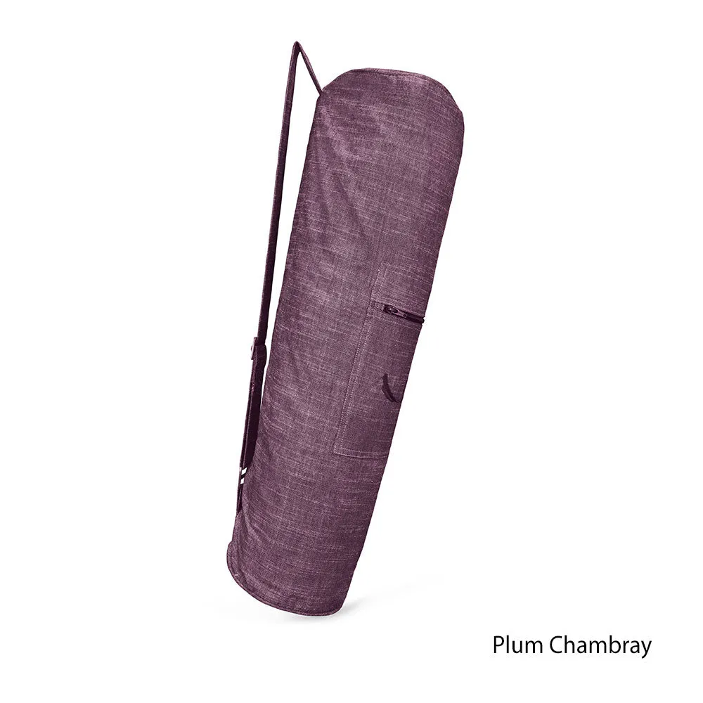 Organic Cotton Yoga Mat Bag - Chambray Zip