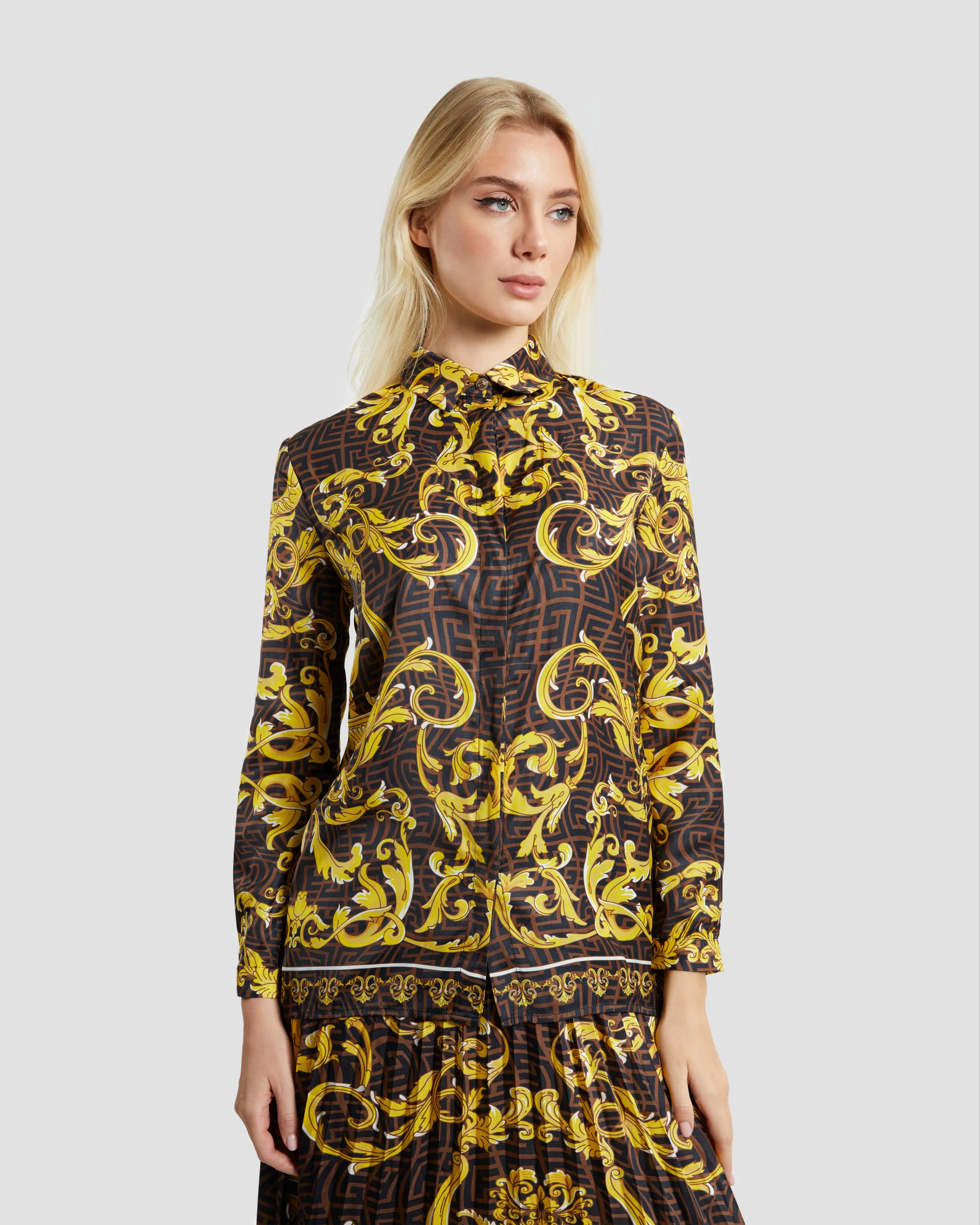 Oriental Baroque Patterned Shirt