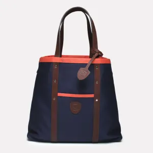 Oxford Tote (Navy/Orange)