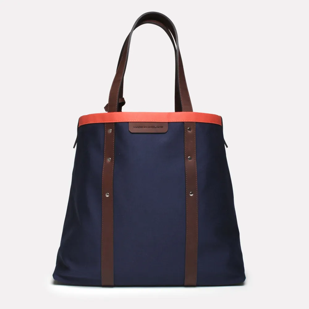 Oxford Tote (Navy/Orange)