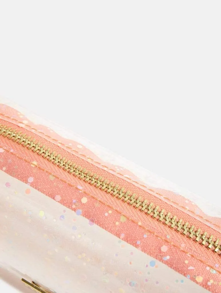 Peach Glitz Pencil Case