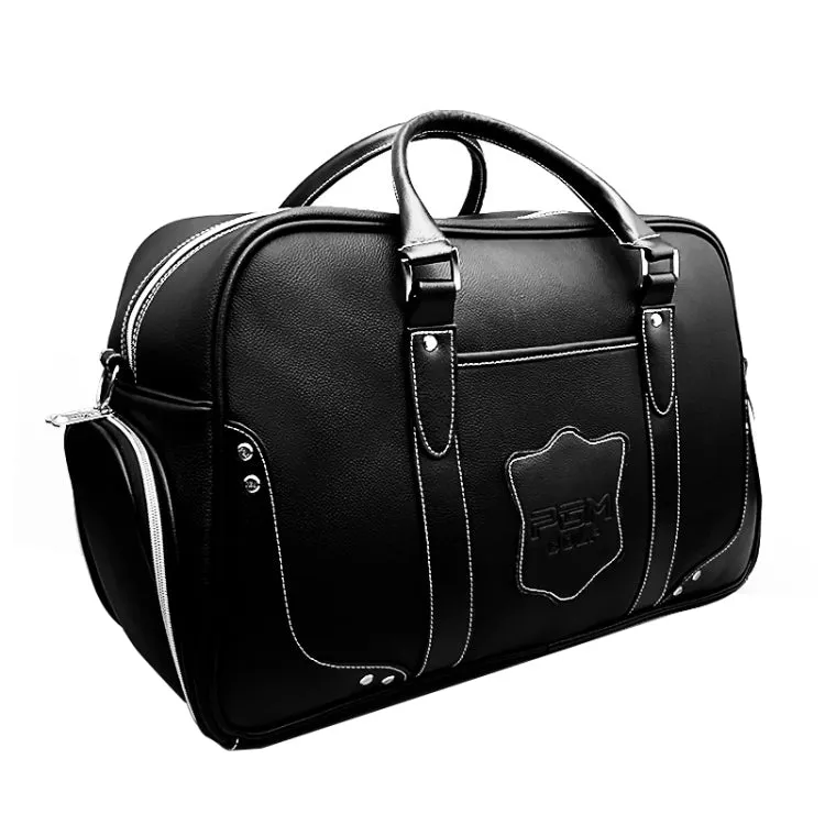 PGM Golf Portable Large Capacity Genuine Leather Ball Bag Clothing Bag for Men, Built-in Shoe Bag