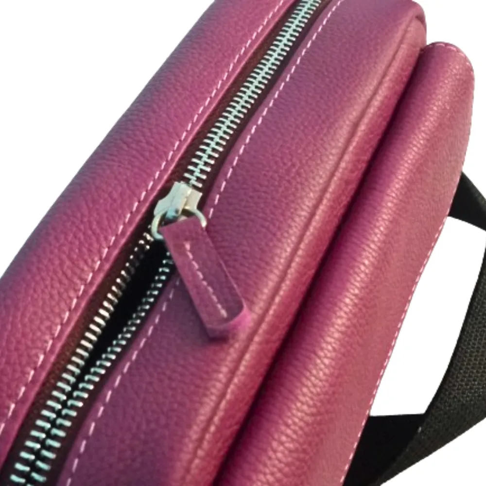 Pink Leather Crossbody Bag for Women