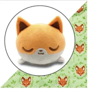 Plushie Tote Bag: Light Green Foxes Tote Bag   Orange & White Fox Plushie