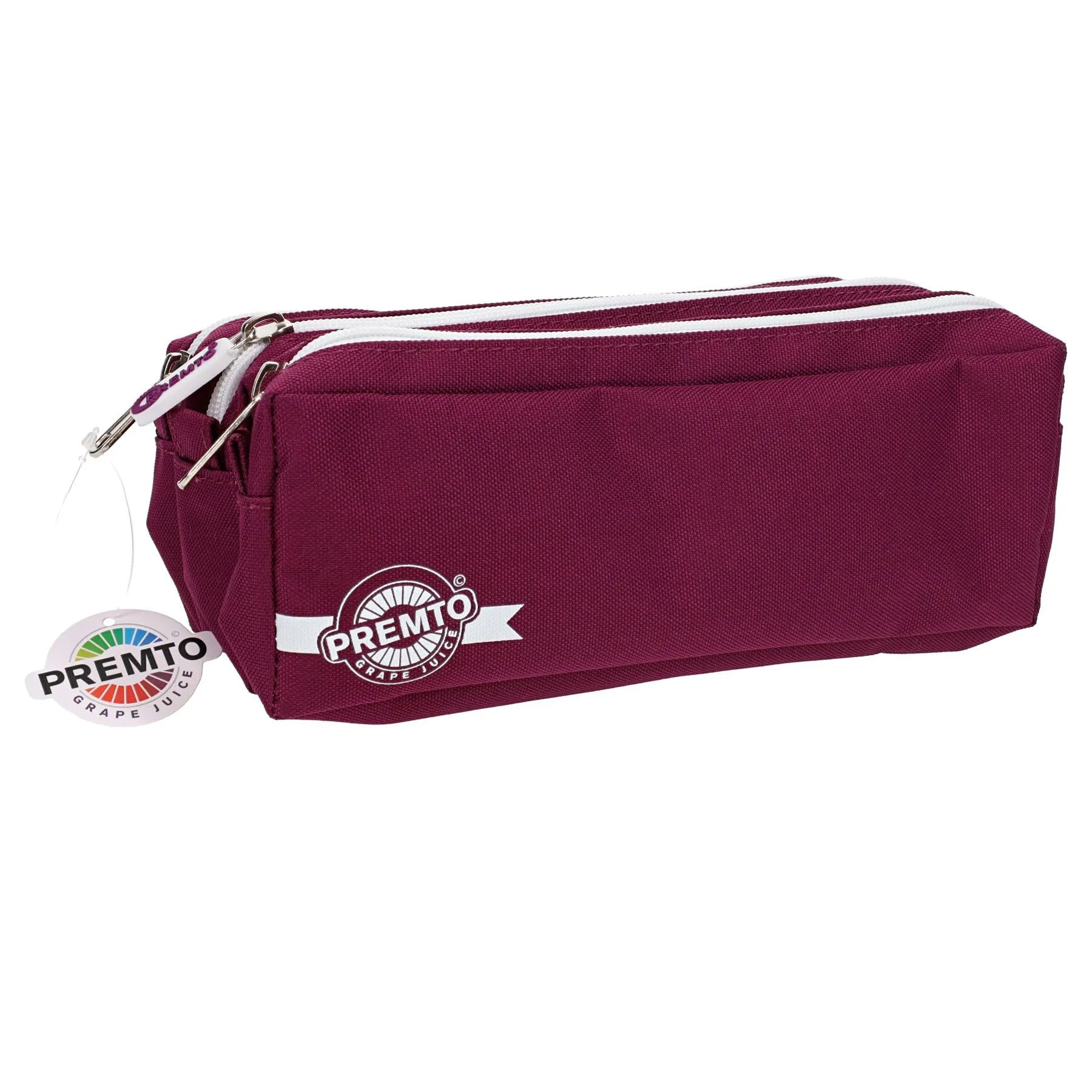 Premto - Pencil Case - 3 Pocket - Grape Juice