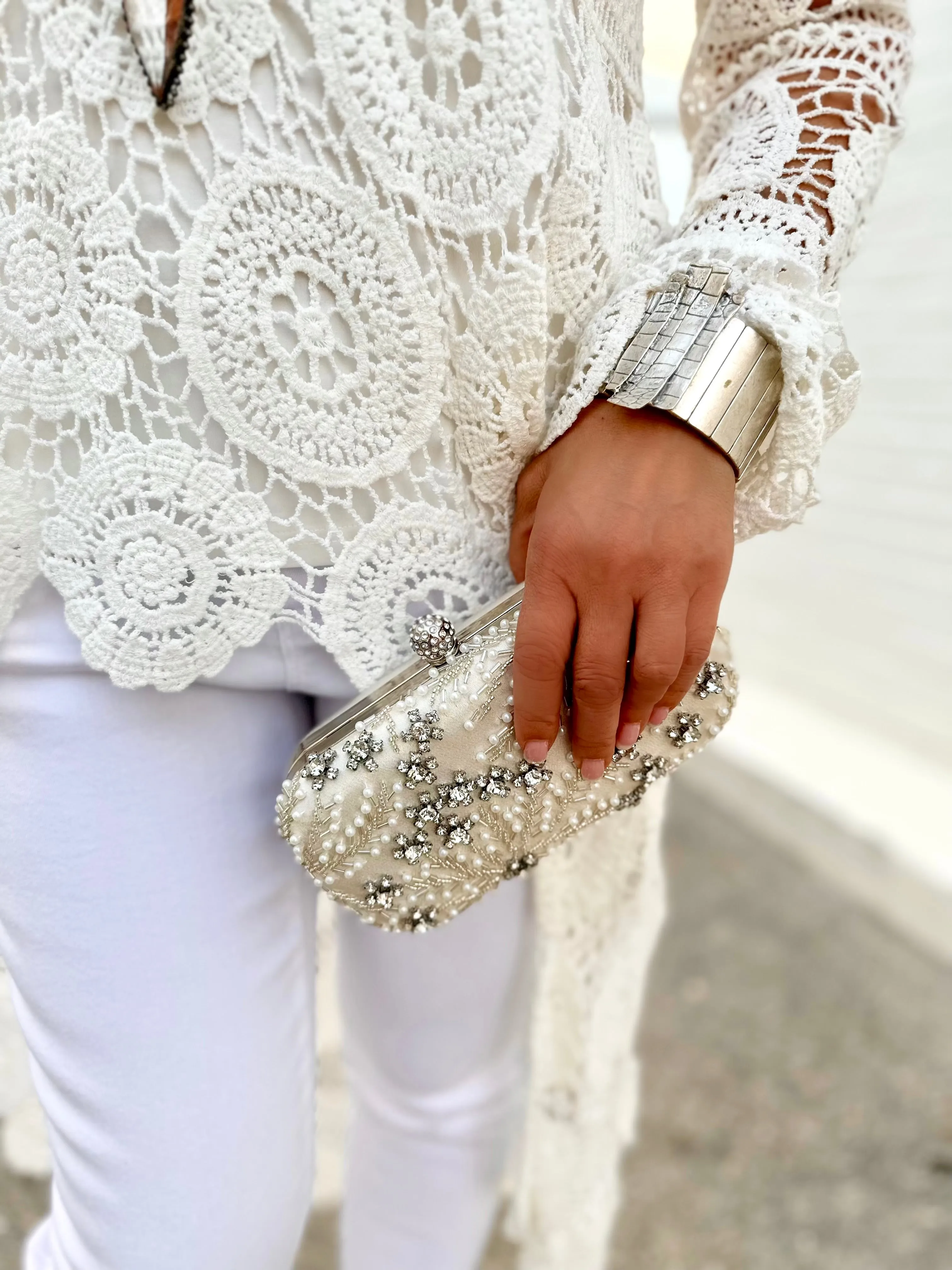 Pretty in Pearls Hardshell Clutch