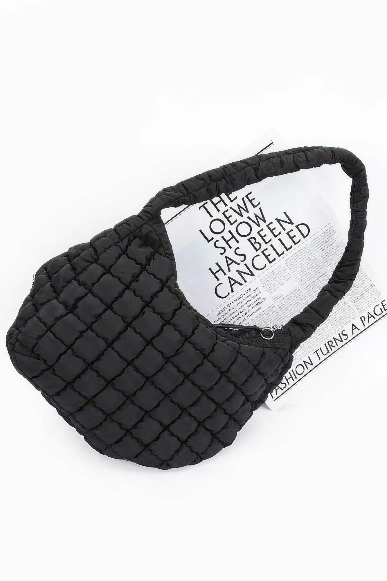 Quilted Nylon Padded Crossbody Bag