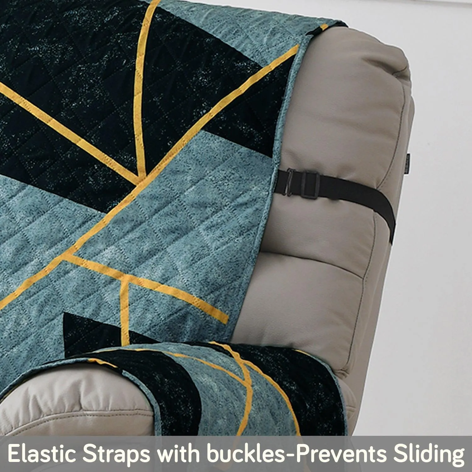 Quilted Recliner Water Repellent & Waterproof Cover for Small / Large - Multicolor Abstract Geometry