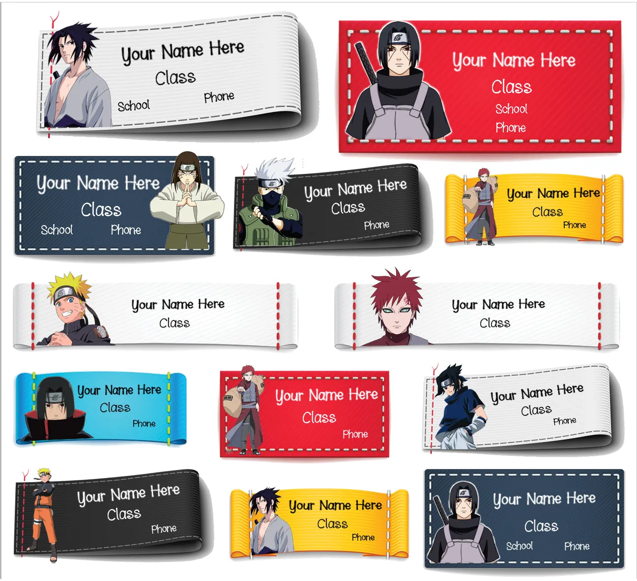 ""Anime" School labels packs