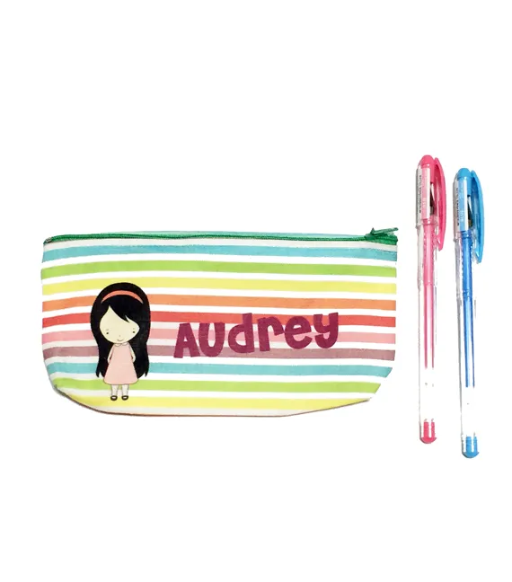 Rainbow Stripes Pencil Case