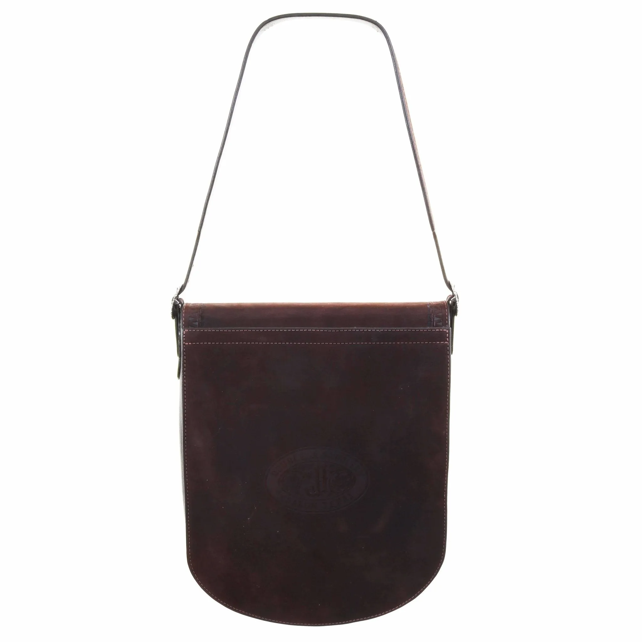 RB21 - Brown Rough Out Tooled Rope Bag