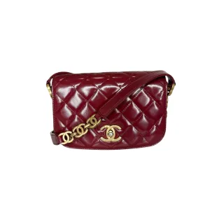 Red Lambskin Crossbody Bag