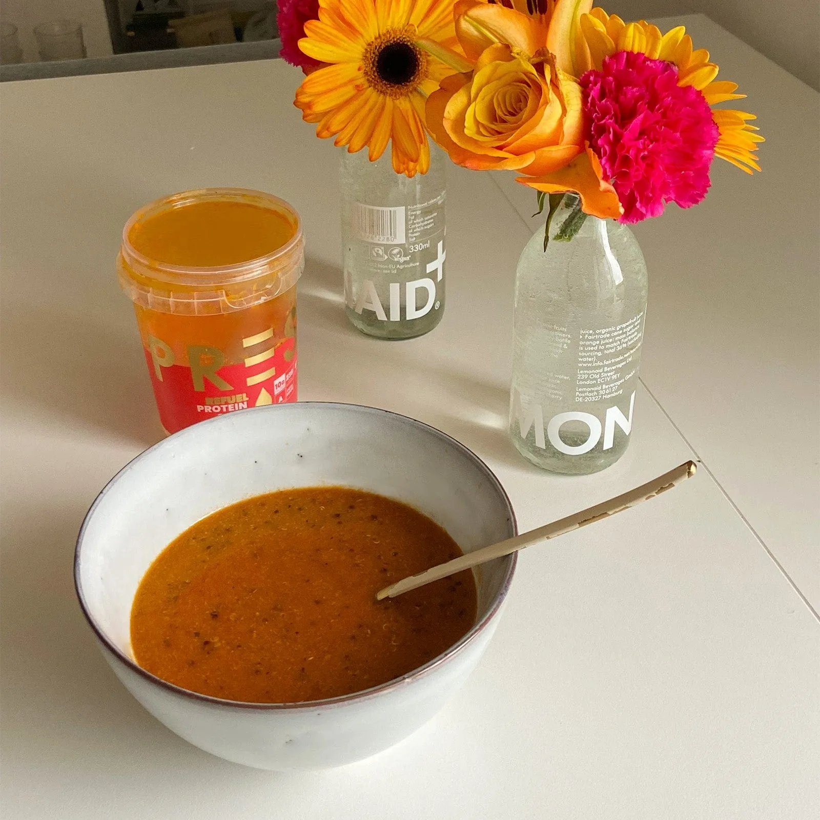 Refuel: Slow Roasted Tomato, Quinoa & Basil Protein Soup