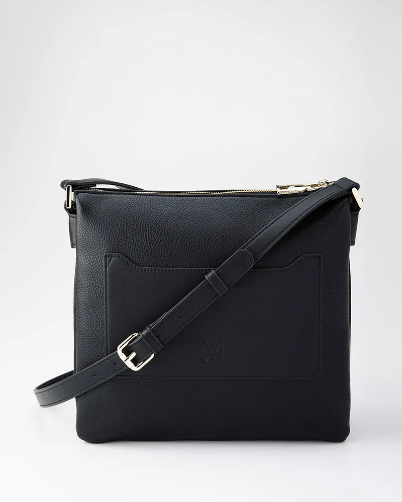 Renee Zip Top 2 Compartment Crossbody Bag   Monogram Bag Strap