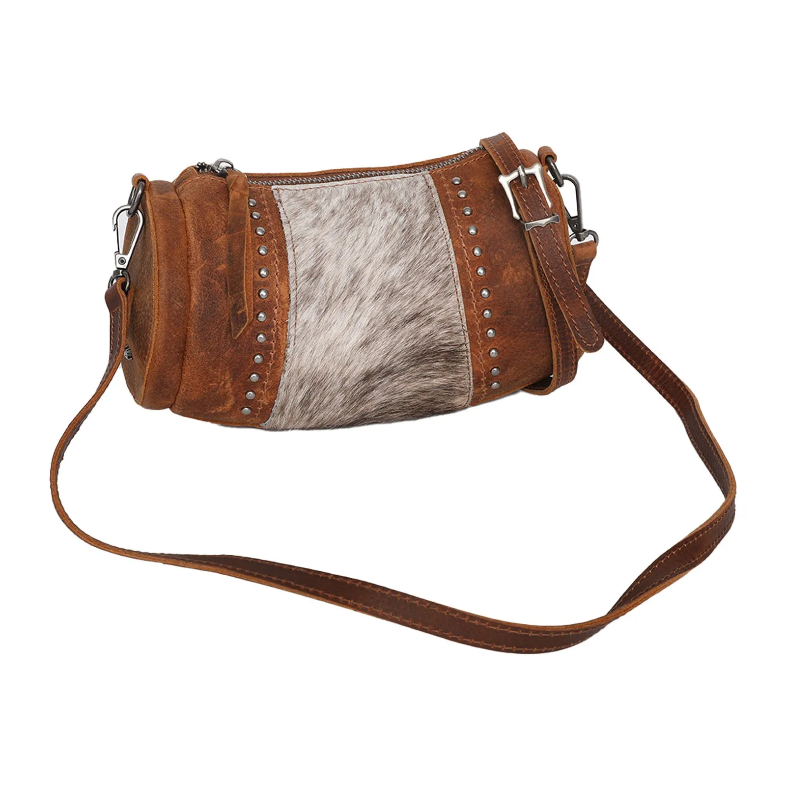 RLC-L156 Montana West Real Leather Cow-Hide Collection Mini Barrel Bag