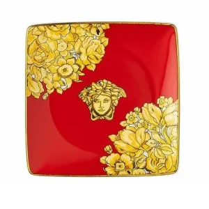 Rosenthal Versace Canape Dish Medusa Rhapsody Red